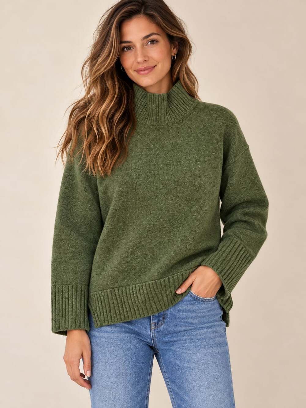 Abercrombie & Fitch Green Olive Sweater Size S